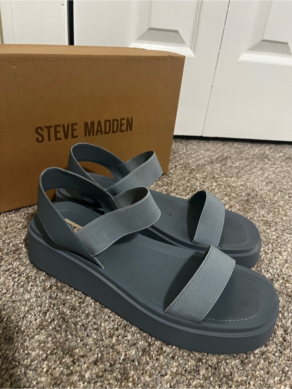 Steve Madden Blue Platform Sandals